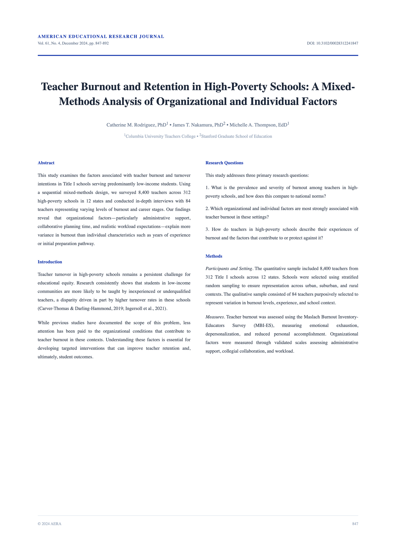 Mixed Methods Analysis