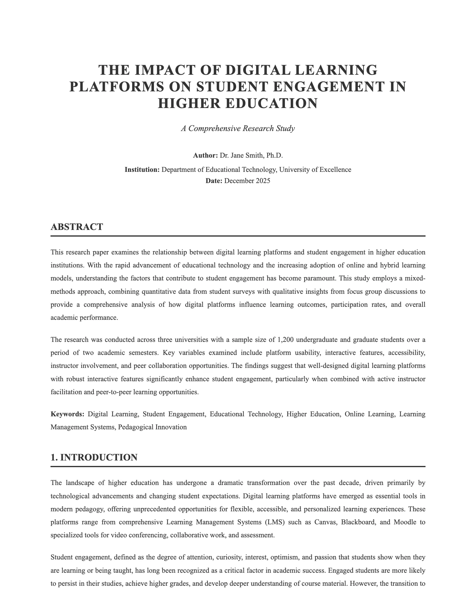 Impact of Digital Learning