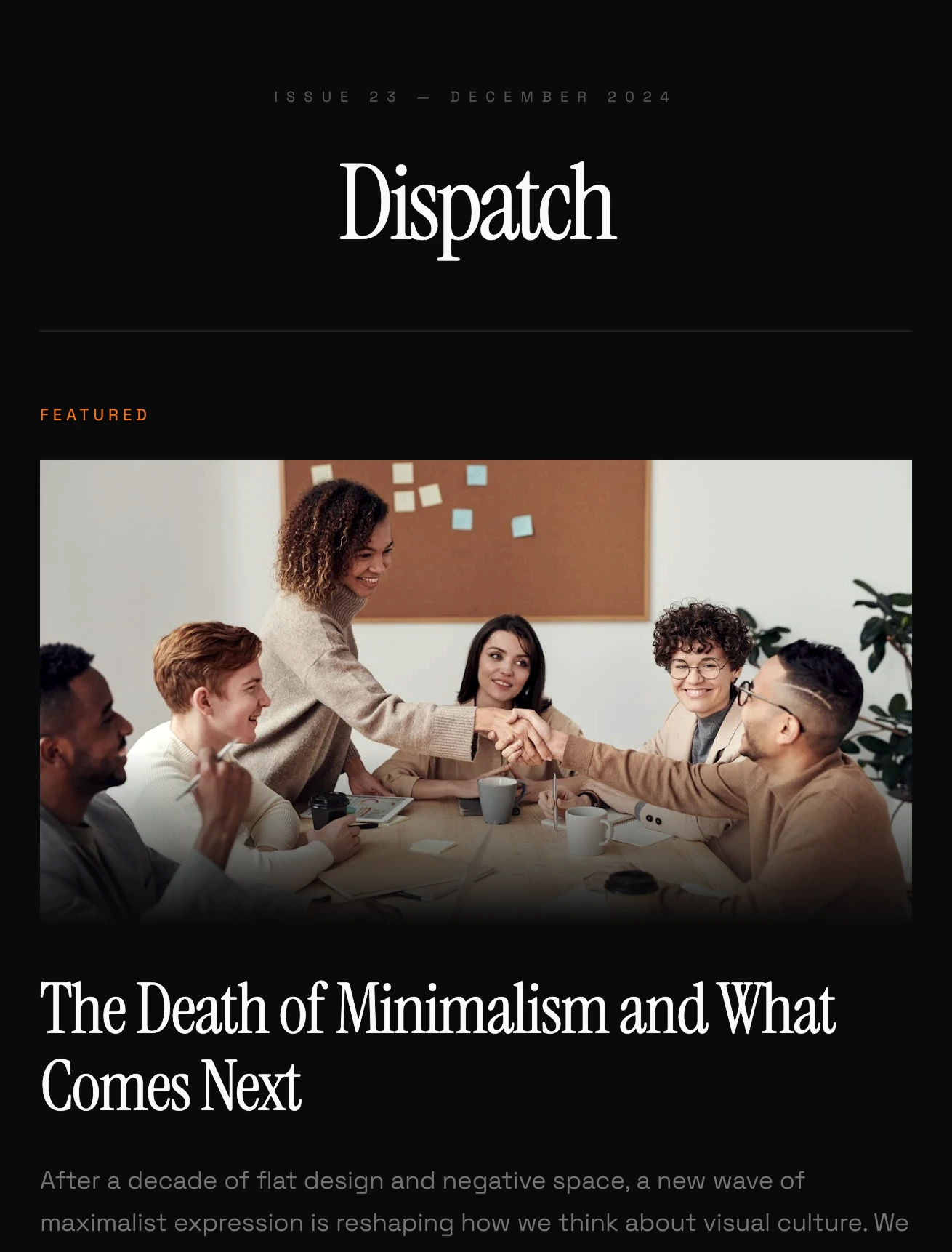Dispatch Newsletter