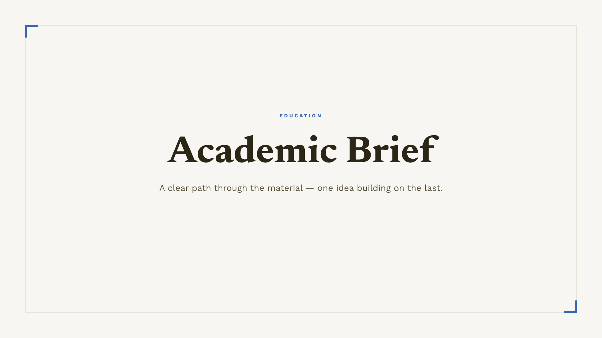Academic Brief